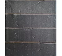 Клинкерный кирпич черный графит Базальт 6 Рустика  эконом 250x120x65,  Керамейя