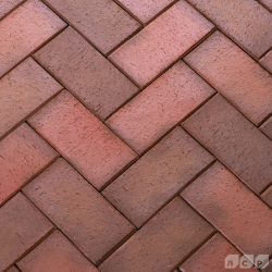 НОТТИНГЕМ красный флэш, 200х100х50, клинкер тротуарный, ЛСР