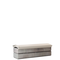 Парапет полимеркомпозитный с посадкой 130мм на полкирпича, бежевый, MONBLAN