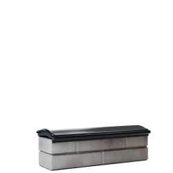 Парапет полимеркомпозитный с посадкой 130мм на полкирпича, чёрный, MONBLAN 