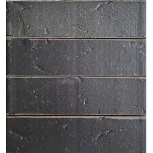 Клинкерный кирпич черный графит Базальт 6 Рустика  эконом 250x120x65,  Керамейя