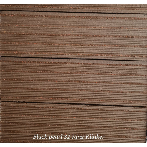 Клинкерная плитка 32 Black pearl, черная , King Klinker