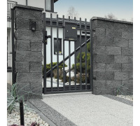 Камень для столба забора 4х секционный, графит, 360х360х180, Semmelrock