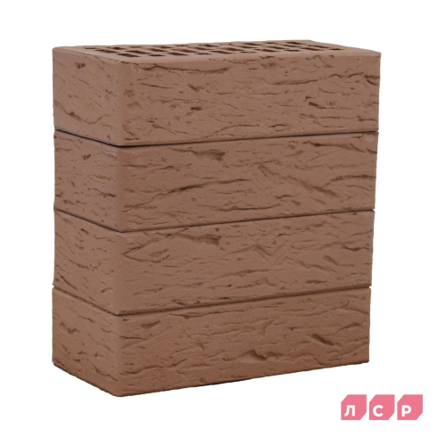 Кирпич керамический светло-коричневый, поверхность рустик в Бресте