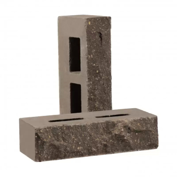 Кирпич облицовочный гиперпрессованный пустотелый фактурный "Дикий камень" ГРАФИТ КСПА6.