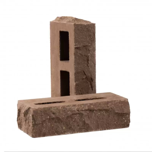 Купить Облицовочный кирпич гиперпрессованный пустотелый тычковый «Дикий камень» ШОКОЛАД КСПБ5