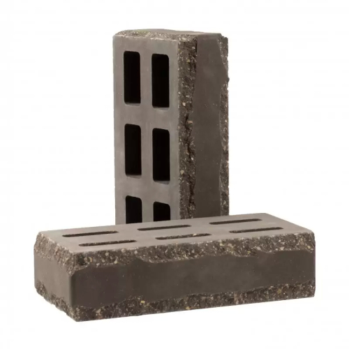 Купить Кирпич облицовочный гиперпрессованный пустотелый тычковый «Зигзаг» ГРАФИТ КСПЕ6-Ф