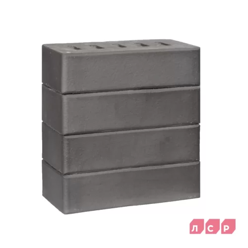 Графитовый лицевой полнотелый, керамический кирпич ЛСР Брест