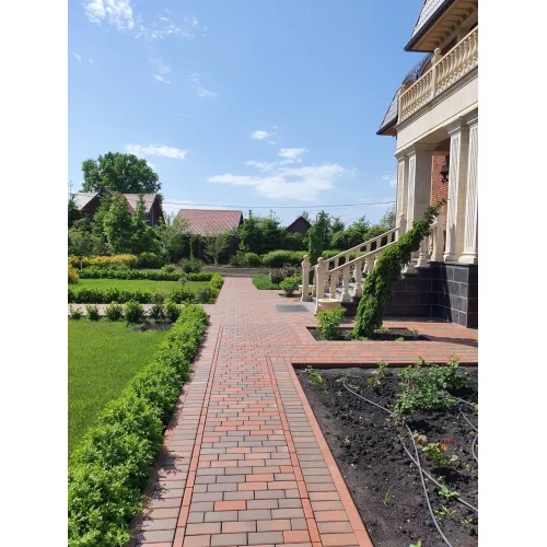 Купить ГЛАЗГО темно-красный флэш, 200х100х50, клинкер тротуарный, ЛСР - фото: 4