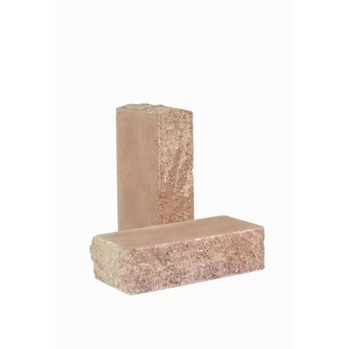 Кирпич облицовочный гиперпрессованный полнотелый тычковый «Дикий камень» серо-коричневый КСЛБ15