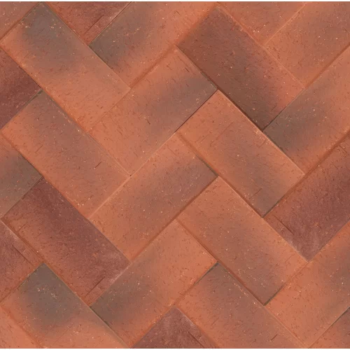 ОКСФОРД темно-красный флэш, 200х100х50, клинкер тротуарный, ЛСР