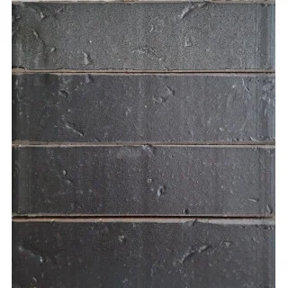 Клинкерный кирпич черный графит Базальт 6 Рустика  эконом 250x120x65,  Керамейя