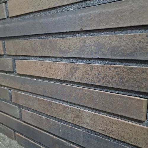 Ригельный клинкерный кирпич Керамейя, Сапфир LF1, кофейный фото