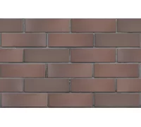 Клинкерный кирпич коричневый флэш БРЮГГЕ, гладкий,  серия Классика, ЛСР