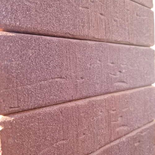 Облицовочный клинкерный кирпич Порту темно-красный, винтаж, серия Возрождение, ЛСР