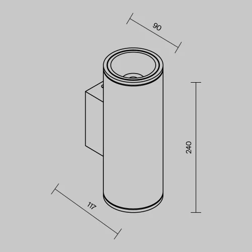 Купить Уличный настенный светильник Shim O303WL-L24W3K - фото: 6
