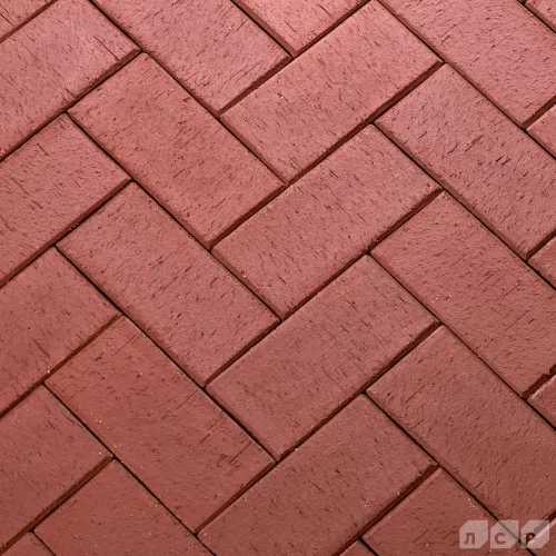 Брусчатка клинкерная тротуарная темно-красная, ЛСР, 200х100х50, ЭДИНБУРГ