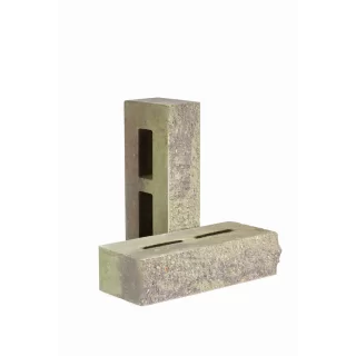 Кирпич облицовочный гиперпрессованный пустотелый фактурный «Гранит» графитово-зеленый КСПФ67М