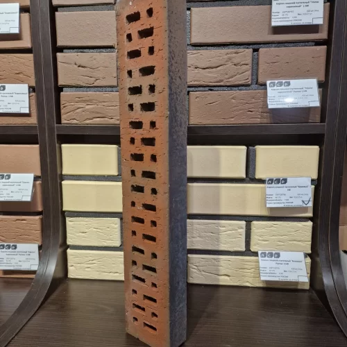 Ригельный клинкерный кирпич Керамейя, Сапфир LF1, кофейный Брест