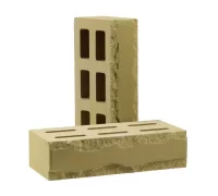 Кирпич облицовочный гиперпрессованный пустотелый фактурный "Зигзаг" ПЕСЧАНИК КСПД2-Ф