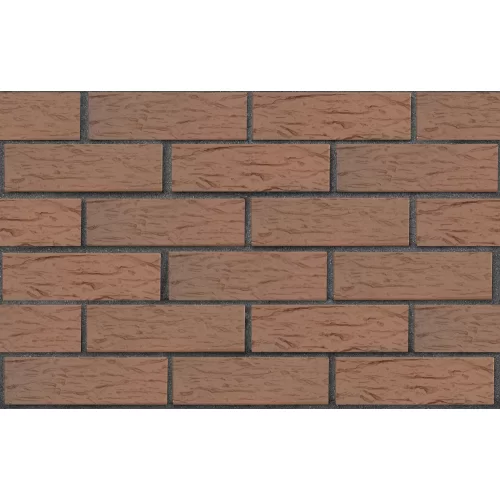 Облицовочный керамический кирпич, светло-коричневый флэш, рустик, ЛСР