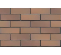 Клинкерный кирпич светло-коричневый флэш ПРАГА, гладкий, серия Классика, ЛСР