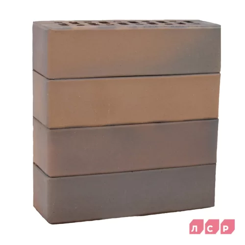 Клинкерный кирпич светло-коричневый флэш, ПРАГА, береста, серия Классика,  ЛСР