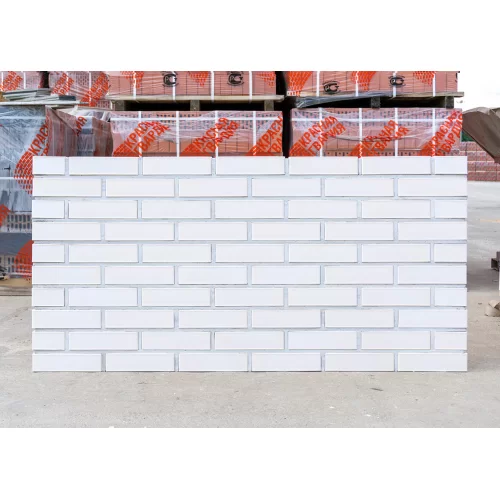 Облицовочный керамический кирпич Красная Гвардия White Premium белый