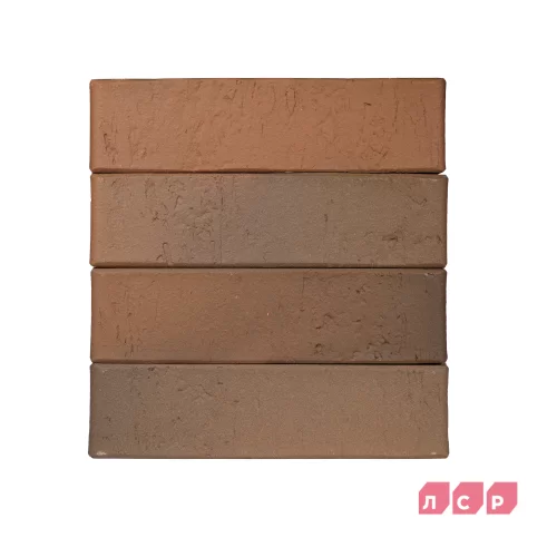 Кирпич керамический светло-коричневый флэш, поверхность крафт, ЛСР