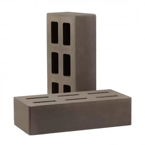 Купить Кирпич облицовочный гиперпрессованный стандартный пустотелый гладкий ГРАФИТ КСПГ6-Ф