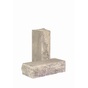 Кирпич облицовочный гиперпрессованный полнотелый тычковый «Дикий камень» серо-графитовый КСЛБ16