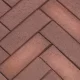 Брусчатка клинкерная тротуарная красный флэш НОТТИНГЕМ ЛОНГ ЛСР