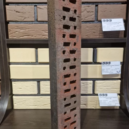 Ригельный клинкерный кирпич Керамейя, Сапфир LF1, кофейный цвет цена