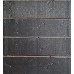 Клинкерный кирпич черный графит Базальт 6 Рустика  эконом 250x120x65,  Керамейя