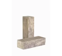 Кирпич облицовочный гиперпрессованный полнотелый тычковый «Дикий камень» серо-графитовый КСЛА16