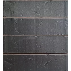 Клинкерный кирпич черный графит Базальт 6 Рустика  эконом 250x120x65,  Керамейя