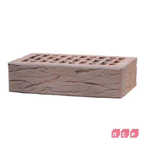 Кирпич керамический светло-коричневый флэш, поверхность рустик, ЛСР Минск