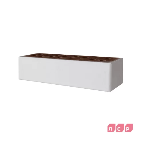 Клинкерный кирпич белый 250x85x65 Вернамо, гладкий, серия Обсидиан,