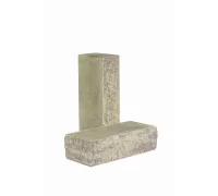 Кирпич облицовочный гиперпрессованный полнотелый гладкий тычковый графитово-зеленый КСЛТ67