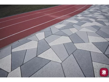 Тротуарная плитка Полигональ. Серия GRANITE. Цвета: Покостовский + Цветок Урала. Фото 3
