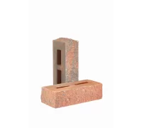Кирпич облицовочный гиперпрессованный пустотелый тычковый «Гранит» красно-графитовый КСПТ46