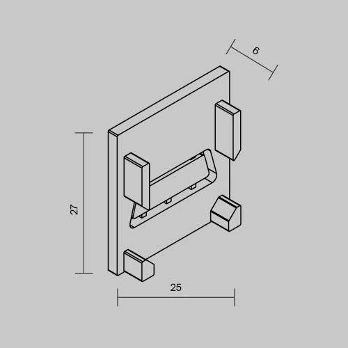 Купить Комплект заглушек для алюминиевого профиля Exility IP 5 шт. O-TR002-EC - фото: 4