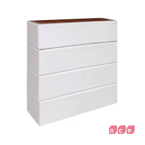 Клинкерный кирпич белый 250x85x65 Вернамо, гладкий, серия Обсидиан,  ЛСР