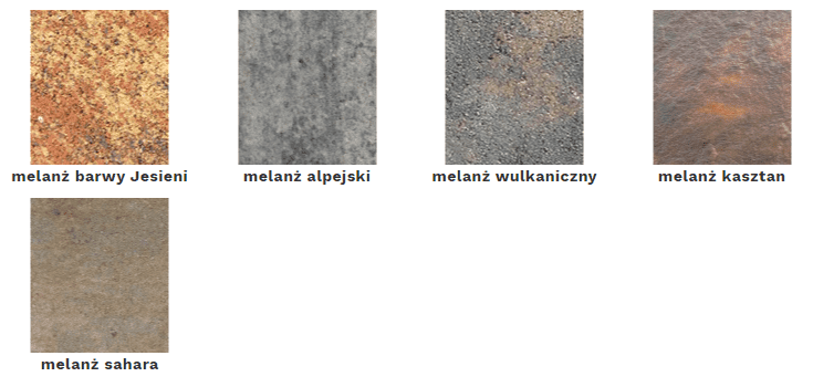 Тротуарная плитка бетонная Starobruk меланж, цвета